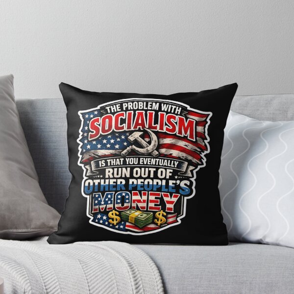 Item preview, Anti Socialism Margaret Thatcher Quote Pro Capitalism designed and sold by RockFireMerch.