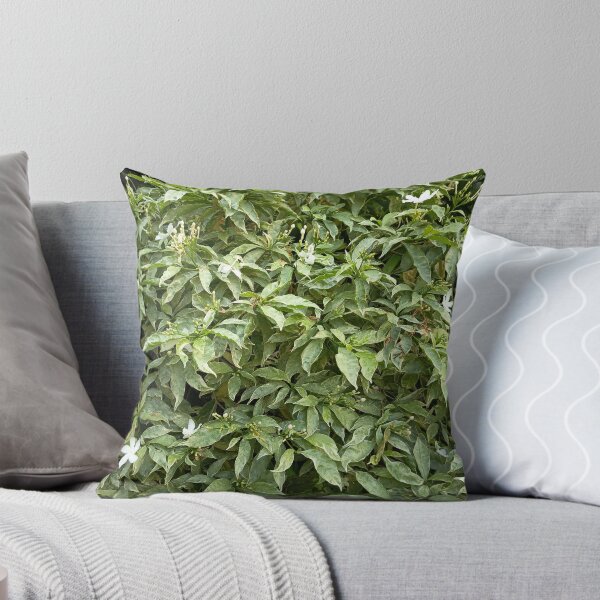 Item preview, Variegated Crepe Jasmine with White Flowers in a Tropical Garden designed and sold by PhuongVoArt.