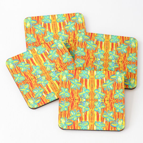 Item preview, Digital Butterfly designs on Red Orange background  designed and sold by Fayes4Art.