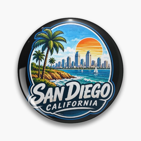 Item preview, San Diego California Coast Watercolor USA Travel designed and sold by TomFrontierArt.