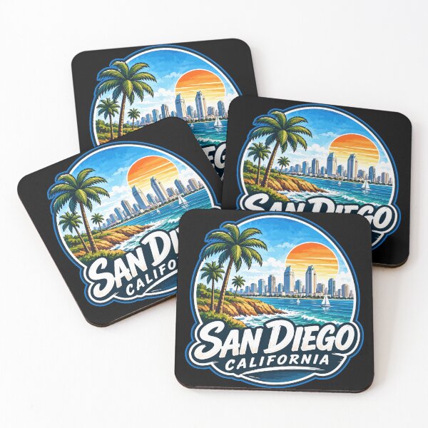 Item preview, San Diego California Coast Watercolor USA Travel designed and sold by TomFrontierArt.