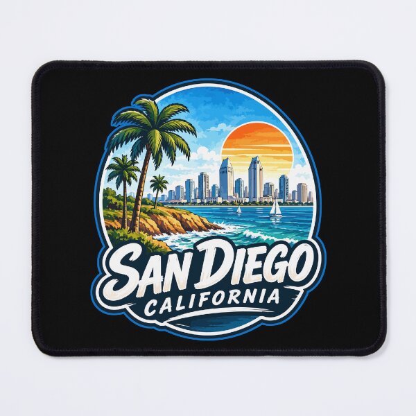 Item preview, San Diego California Coast Watercolor USA Travel designed and sold by TomFrontierArt.