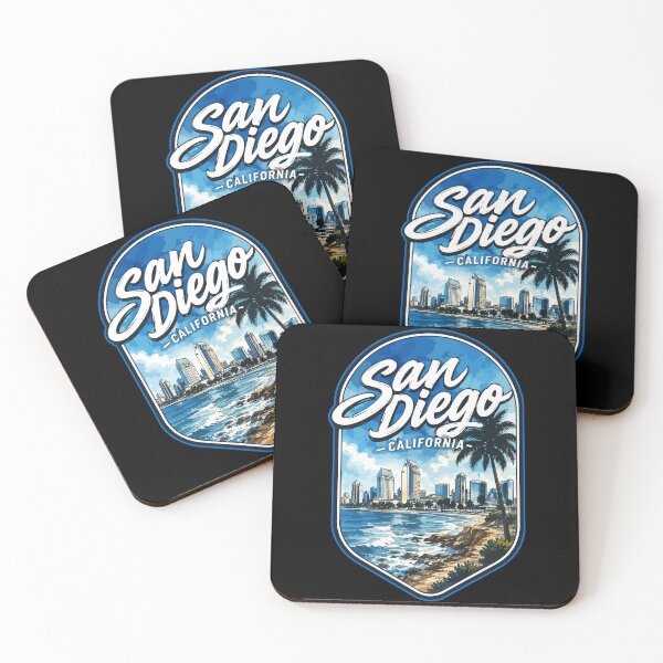Item preview, San Diego California Coast Watercolor USA designed and sold by TomFrontierArt.