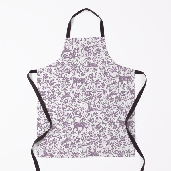 Item preview, Tiger Floral Pattern | Elegant Botanical Wildlife Design Lavender designed and sold by WildLakePatterns.