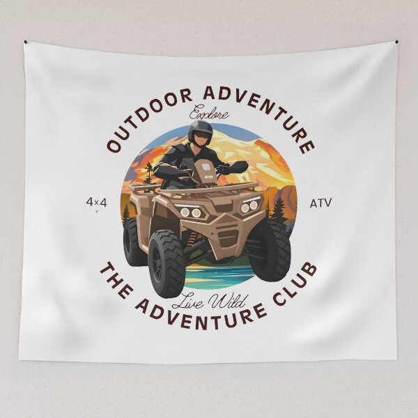 Item preview, ATV Adventure Club | Retro Off-Road Vintage T-Shirt Design designed and sold by Spirit of Siam.