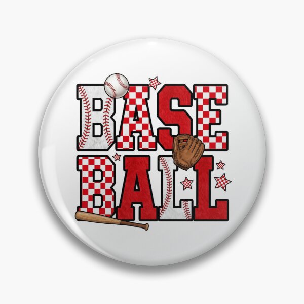Item preview, Red Checkered Baseball Typography Sport Lover Game Day designed and sold by raedattia.