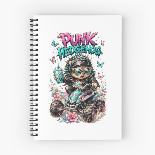 Item preview, Punk Hedgehog ATV Rider With Boba Tea designed and sold by Hellulandia - no nää ny vaa o tämmöne.