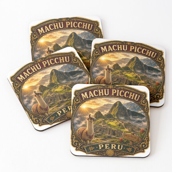 Item preview, Machu Picchu Peru Vintage Travel Badge Sticker | Inca Ruins Llama Retro Souvenir designed and sold by DreamPaw Studio.