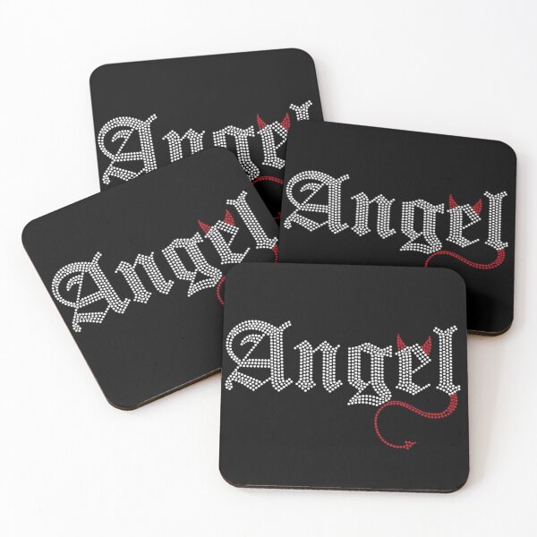 Item preview, Rhinestone Angel Devil Gothic Word Shirt designed and sold by BaddieNz.