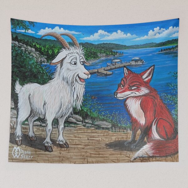 Item preview, CRISCO teaches Cayenne the Fox a lesson  designed and sold by Matt Starr Fine Art .