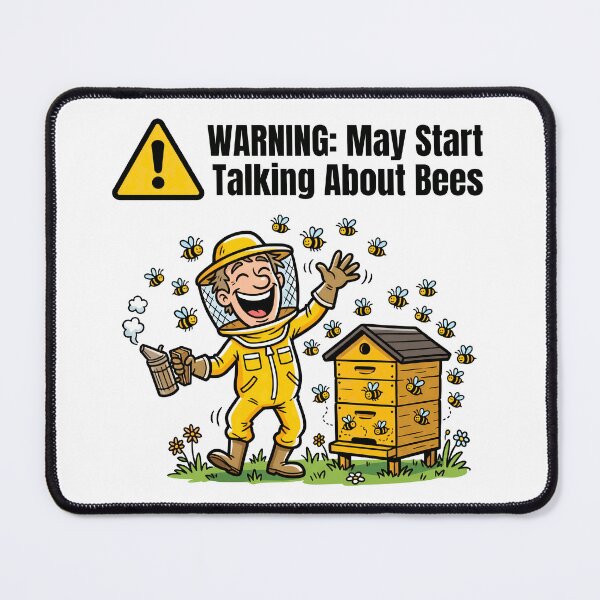 Item preview, Warning May Start Talking About Bees - Funny Beekeeper Illustration designed and sold by Sekla-Studio.