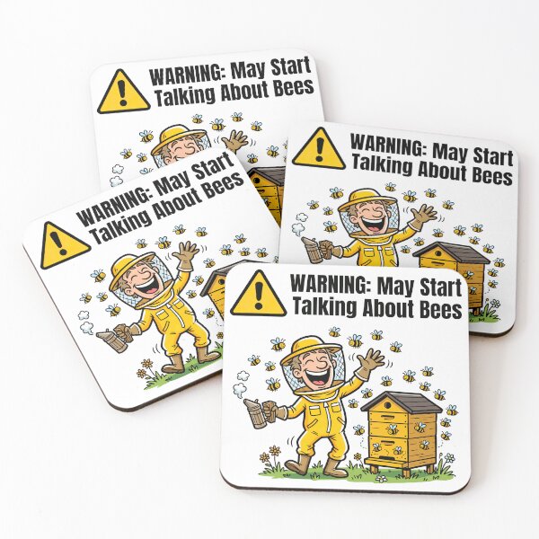 Item preview, Warning May Start Talking About Bees - Funny Beekeeper Illustration designed and sold by Sekla-Studio.