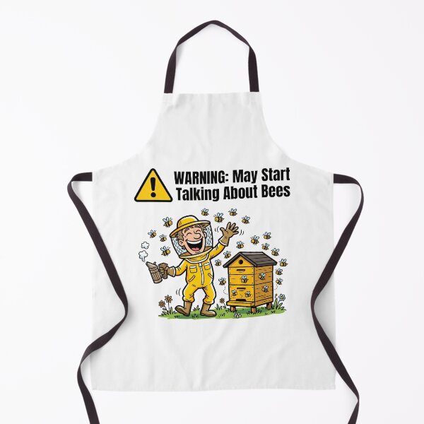 Item preview, Warning May Start Talking About Bees - Funny Beekeeper Illustration designed and sold by Sekla-Studio.