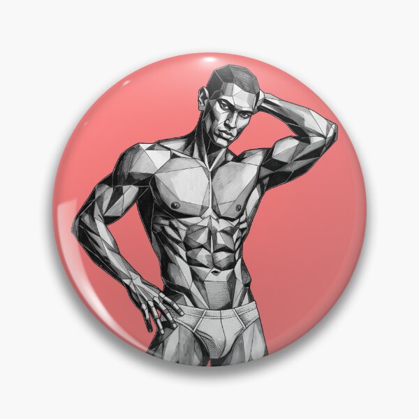 Item preview, Geometric Male Physique - Monochromatic Hunk designed and sold by gayishdesign.