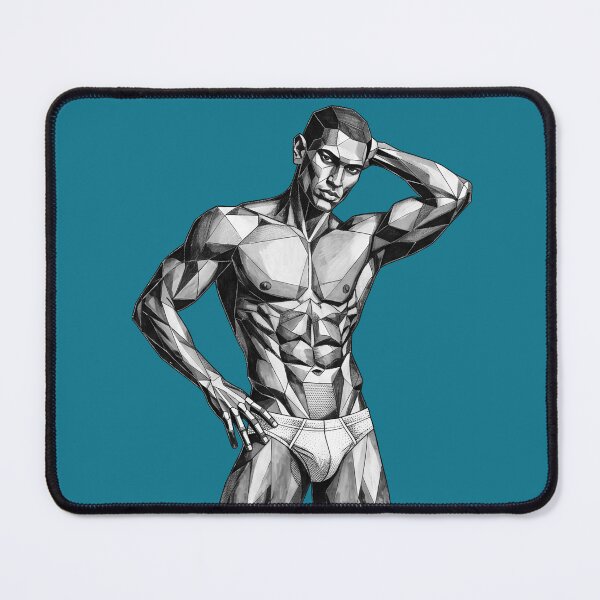 Item preview, Geometric Male Physique - Monochromatic Hunk designed and sold by gayishdesign.