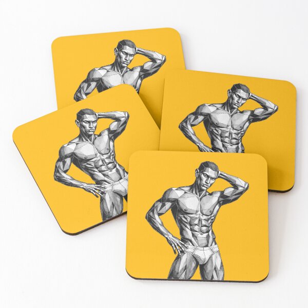 Item preview, Geometric Male Physique - Monochromatic Hunk designed and sold by gayishdesign.