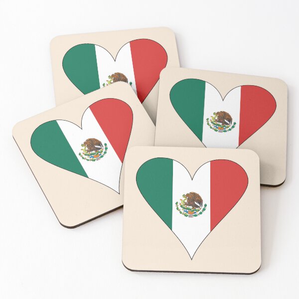 Item preview, Mexican Heart Flag Non-Traditional designed and sold by AuntieShoe.