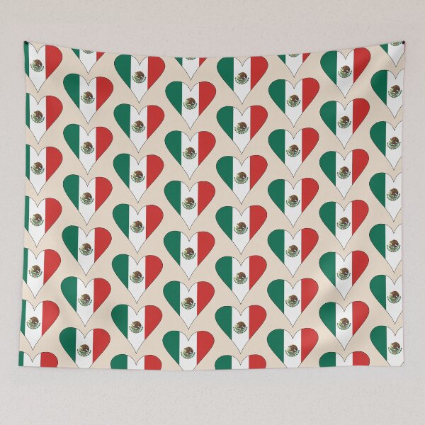 Item preview, Mexican Heart Flag Non-Traditional designed and sold by AuntieShoe.