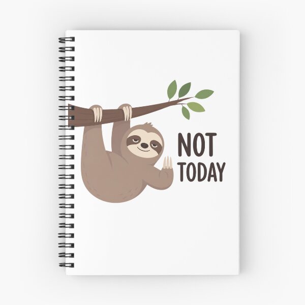 Item preview, Cute Not Today Sloth Hanging on Tree Branch designed and sold by Cerys-GS.