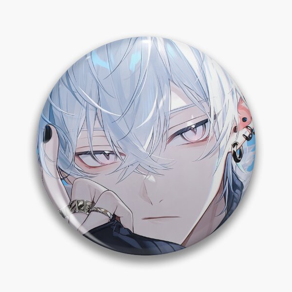 Item preview, Cool White-Haired Anime Boy in Fur-Trimmed Winter Jacket designed and sold by Sergii Davydenko.