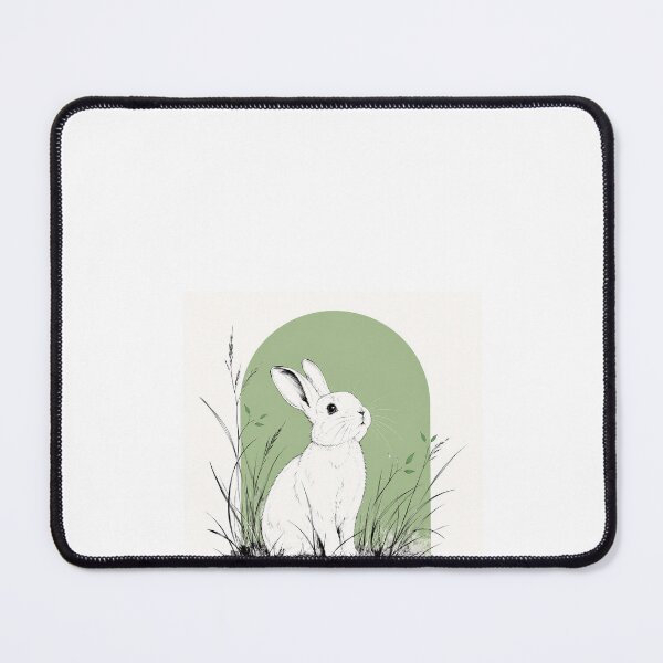 Item preview, White rabbit on a green meadow designed and sold by DJ-Escapism.