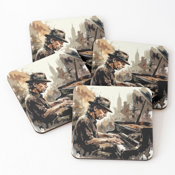 Item preview, Chick Corea Watercolor Jazz Piano Portrait designed and sold by Neo21Studio.