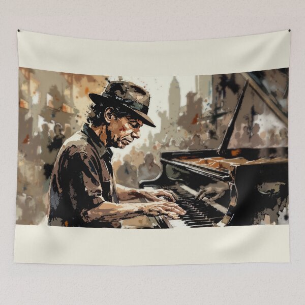 Item preview, Chick Corea Watercolor Jazz Piano Portrait designed and sold by Neo21Studio.