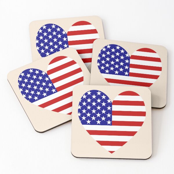 Item preview, USA Heart Flag  designed and sold by AuntieShoe.