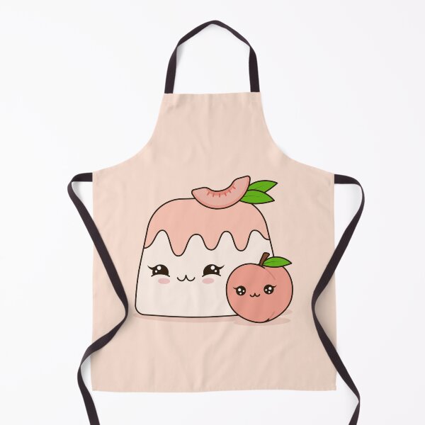 Item preview, Cute Peach Pudding with Kawaii Fruit designed and sold by CozyLittleShop.
