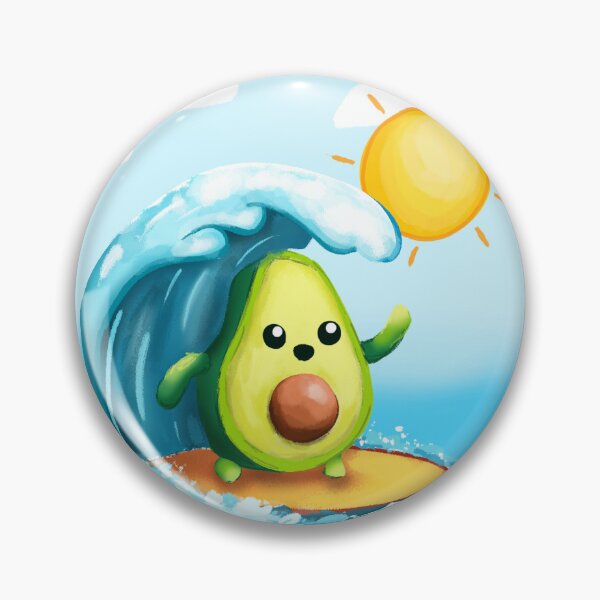 Item preview, Cute surfing Avocado - Ride The Guac Wave designed and sold by Marty Mosaic.