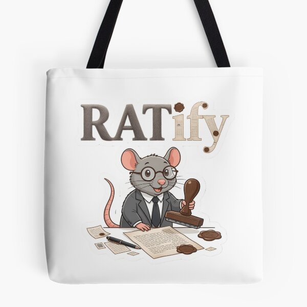 Item preview, RATify Office Rat Wordplay Sticker Souvenir Summer Edition designed and sold by Imaginarium of Chaos falcon88 .