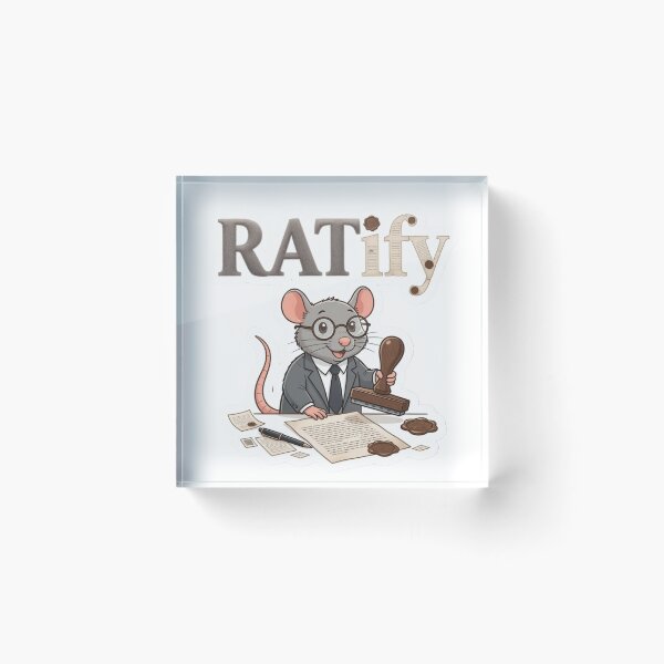 Item preview, RATify Office Rat Wordplay Sticker Souvenir Summer Edition designed and sold by Imaginarium of Chaos falcon88 .