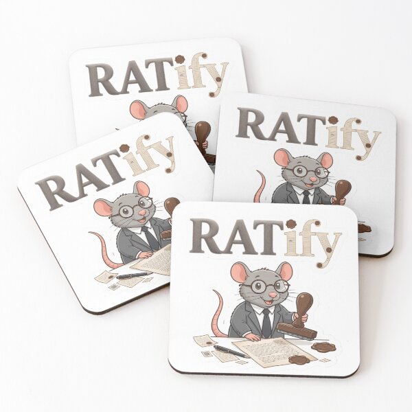 Item preview, RATify Office Rat Wordplay Sticker Souvenir Summer Edition designed and sold by Imaginarium of Chaos falcon88 .