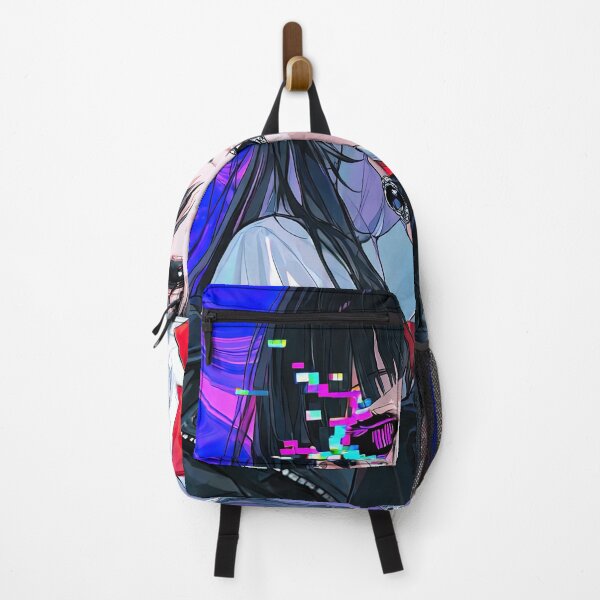 Item preview, Cyberpunk Anime Girl with Glitch Halo and Leather Jacket designed and sold by Sergii Davydenko.