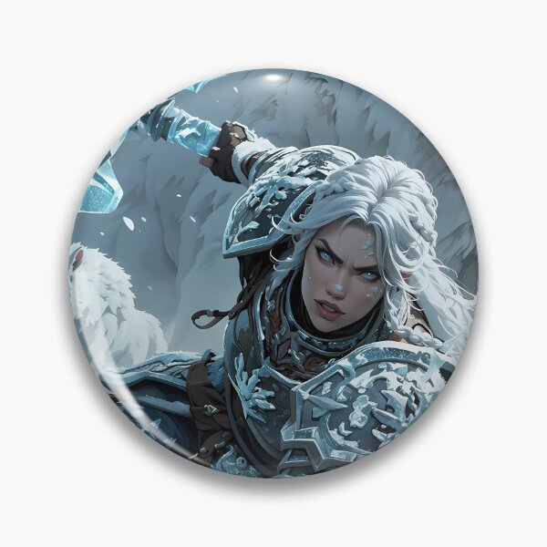 Item preview, Frost Valkyrie Leading Direwolves Across Frozen Fantasy designed and sold by BorgSpareParts.