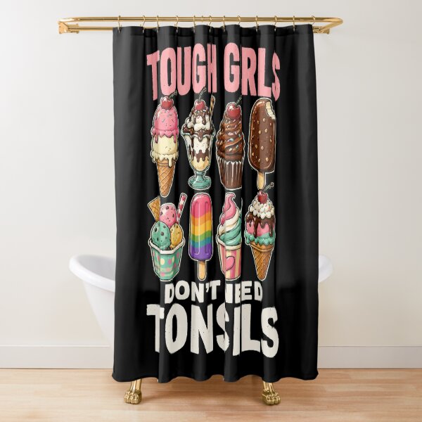 Item preview, Tough Girls Don’t Need Tonsils T-Shirt, Funny Tonsil Surgery Recovery Gift, Ice Cream Lover Graphic Tee designed and sold by Velnoxar.