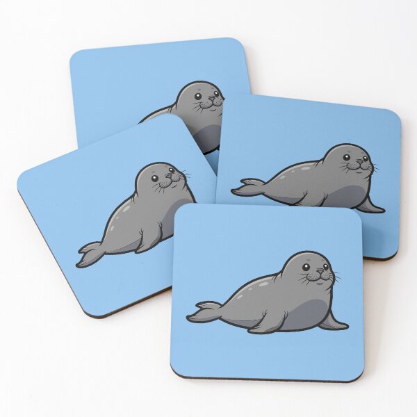 Item preview, Cute Baby Seal Cartoon Kawaii Ocean Animal Art designed and sold by SolutionsArt.