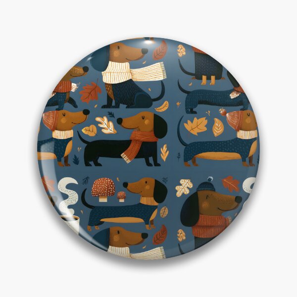 Item preview, Cozy Autumn Dachshunds Collection – Cute Fall Wiener Dogs & Coffee Illustration designed and sold by KAM-KAM-STORE.