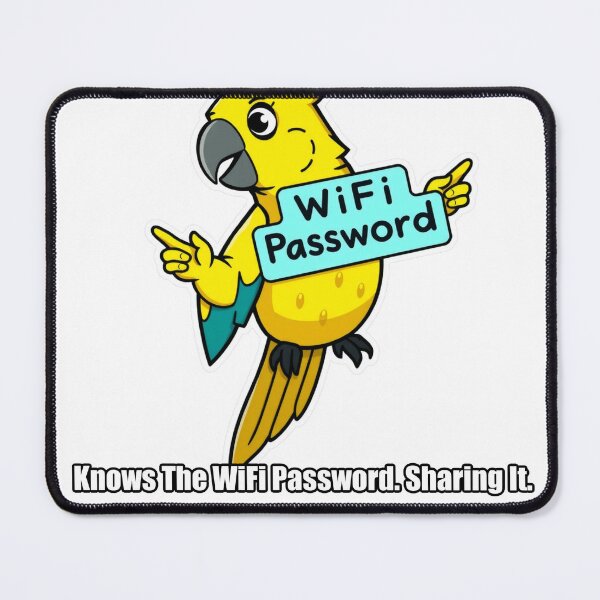Item preview, Parrot - Knows The WiFi Password Sharing It - Funny Parrot Gift designed and sold by pawdrops.