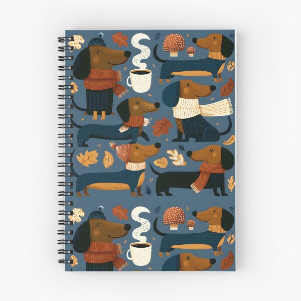 Item preview, Cozy Autumn Dachshunds Collection – Cute Fall Wiener Dogs & Coffee Illustration designed and sold by KAM-KAM-STORE.