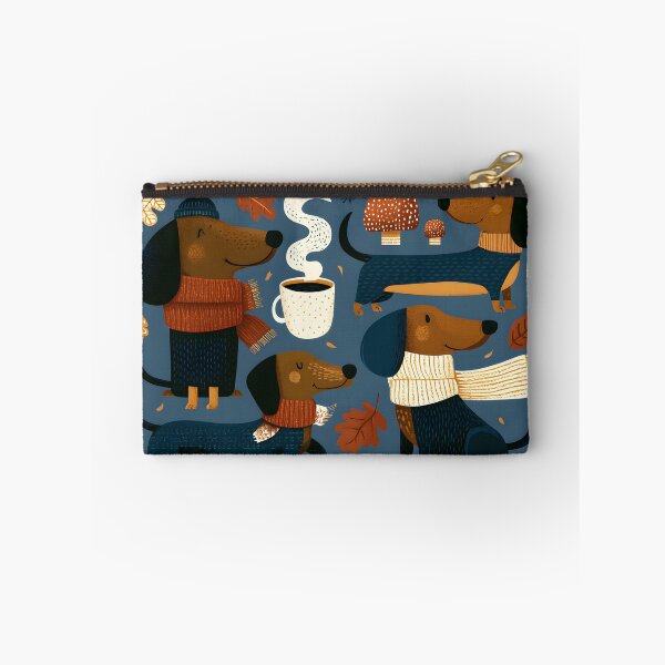 Item preview, Cozy Autumn Dachshunds Collection – Cute Fall Wiener Dogs & Coffee Illustration designed and sold by KAM-KAM-STORE.