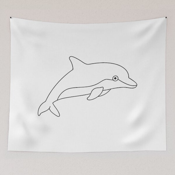 Item preview, Dolphin Friendly 1 Line Art Gift designed and sold by OneLine Studio.