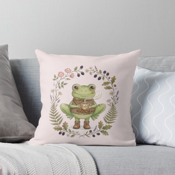 Item preview, Cute Frog Coffee Sticker | Cosy Frog Drinking Coffee Aesthetic designed and sold by Gosticky004.