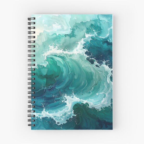 Item preview, Dynamic Emerald Sea Foam Ocean Waves designed and sold by BetweenForms.