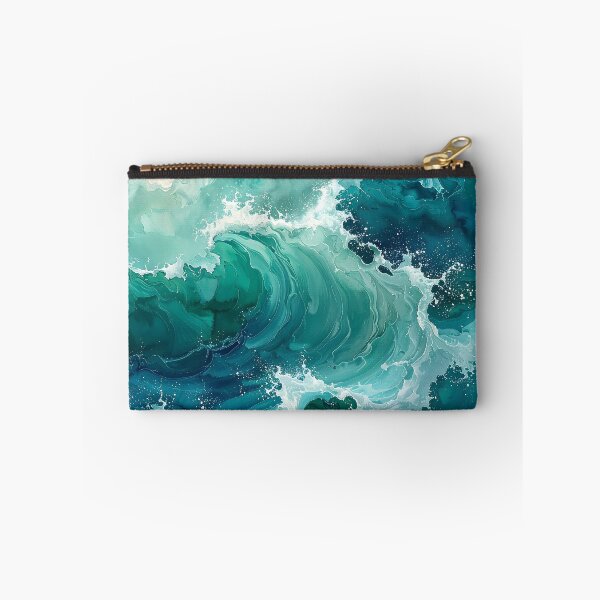 Item preview, Dynamic Emerald Sea Foam Ocean Waves designed and sold by BetweenForms.