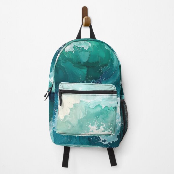 Item preview, Dynamic Emerald Sea Foam Ocean Waves designed and sold by BetweenForms.