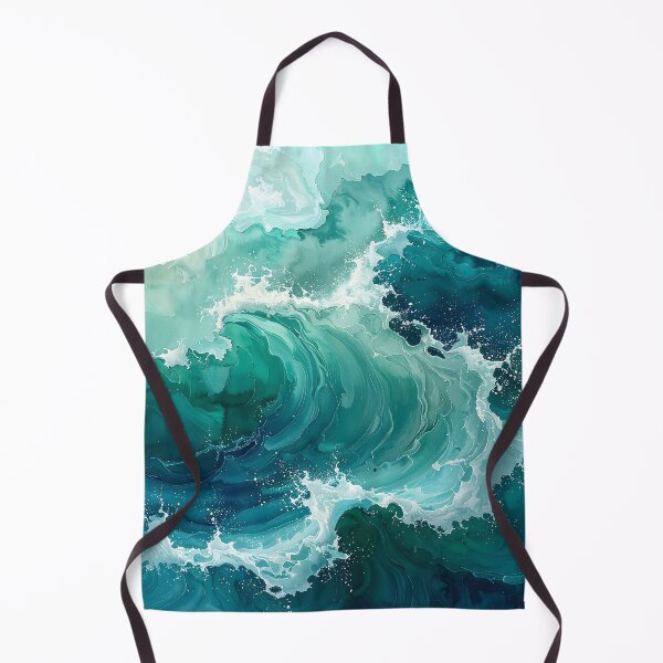 Item preview, Dynamic Emerald Sea Foam Ocean Waves designed and sold by BetweenForms.