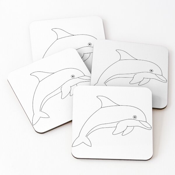 Item preview, Dolphin Friendly 2 Line Art Gift designed and sold by OneLine Studio.