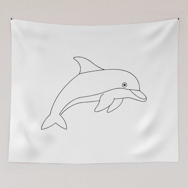 Item preview, Dolphin Friendly 2 Line Art Gift designed and sold by OneLine Studio.