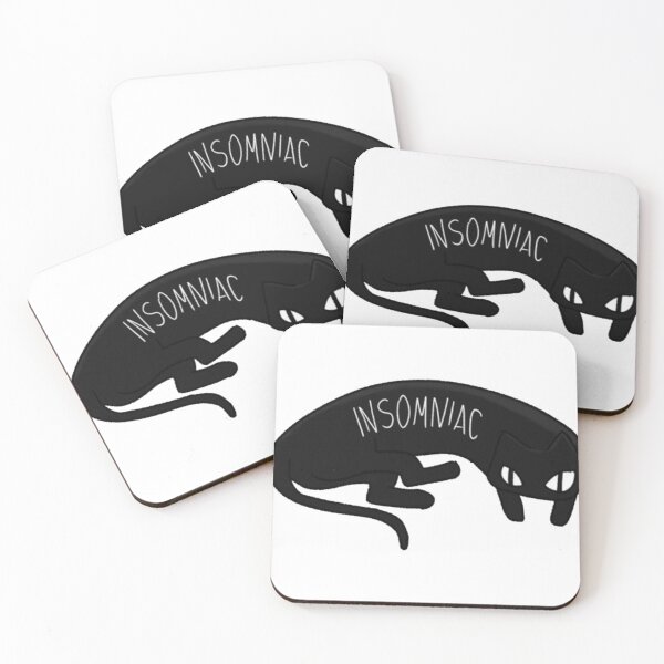 Item preview, Insomniac Black Cat Dark Sleepless Art designed and sold by XanDuriCatcute.
